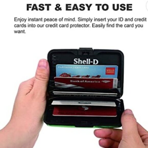 CREDIT CARD PROTECTOR WALLET RFID BLOCKING ALUMINUM - Picture 6 of 9